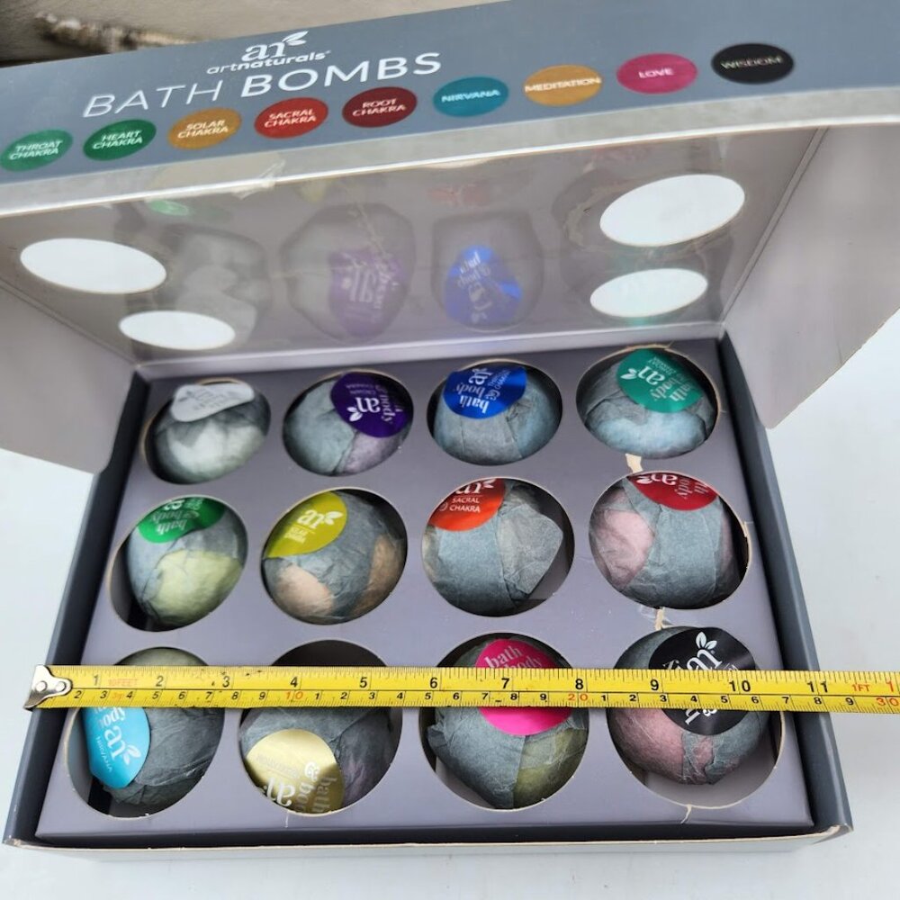 NEW 12 Large Bath Bombs Gift Set kit Natural Handmade Essential Oil Spa Bubble B - Picture 6 of 13